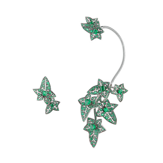 Lierre de Paris, белое золото, изумруды, Boucheron 