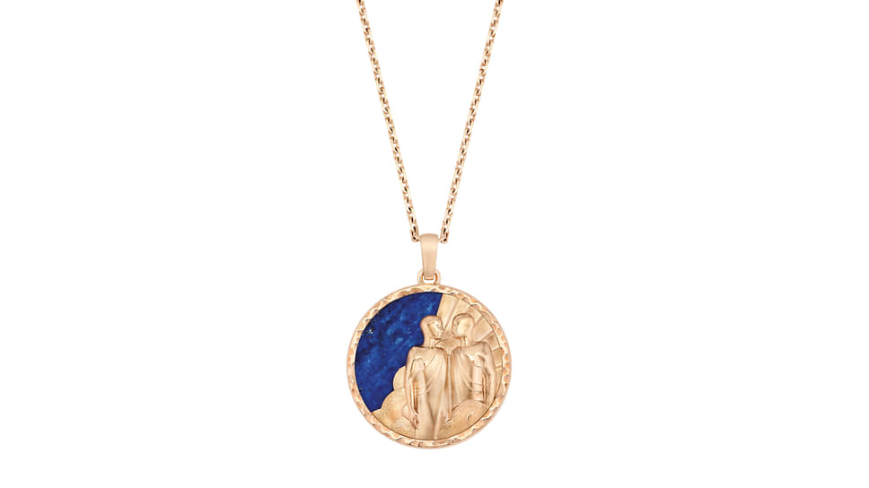 Подвеска Zodiaque Geminorum, Van Cleef & Arpels, розовое золото, лазурит 