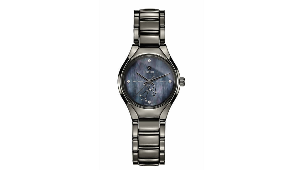Часы True Star Sign, Rado, 30 мм, керамика, бриллианты, механизм с автоматическим подзаводом 