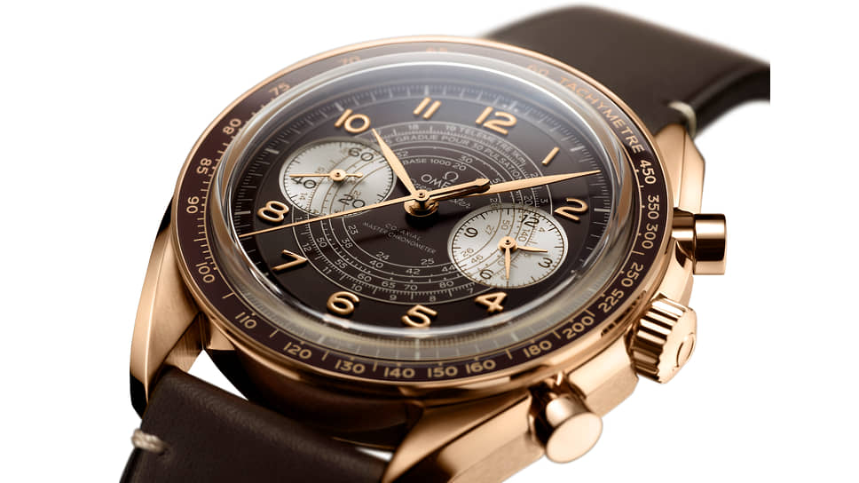 Speedmaster Co -Axial Master Chronometer Chronograph, 43 мм, золото Bronze Gold