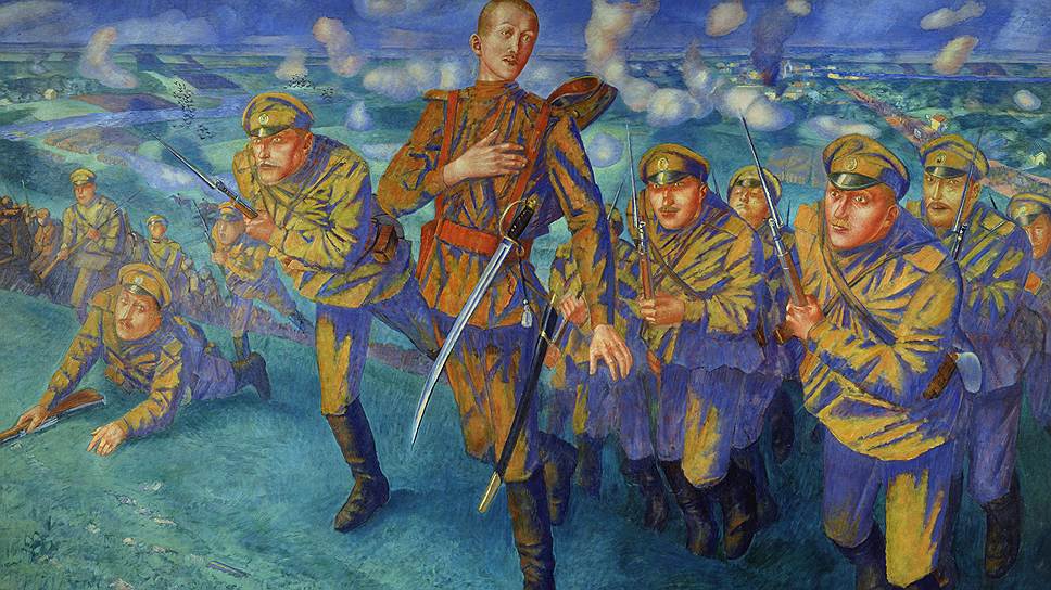 Кузьма Петров-Водкин. "На линии огня", 1916 год  