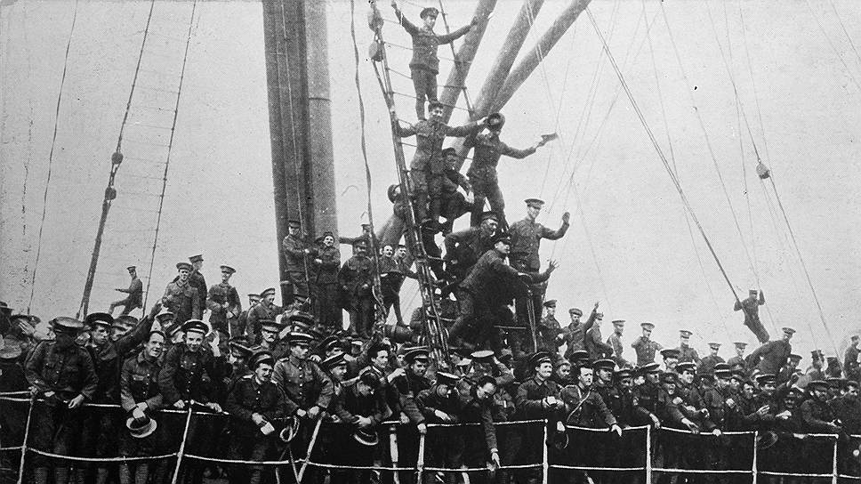 Прибытие британских военных во Францию, август 1914 года 