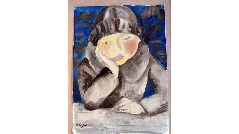Вильгельм Лахнит. "Девушка за столом", 1923 год  