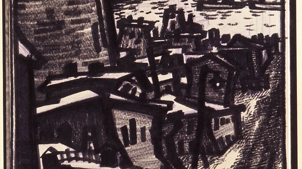 "База N30. Московский ночной пейзаж",1968 год  