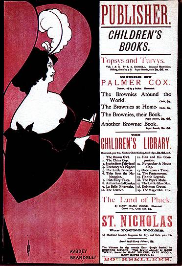 Обри Бердслей. Плакат, рекламирующий детские книги, 1894 год