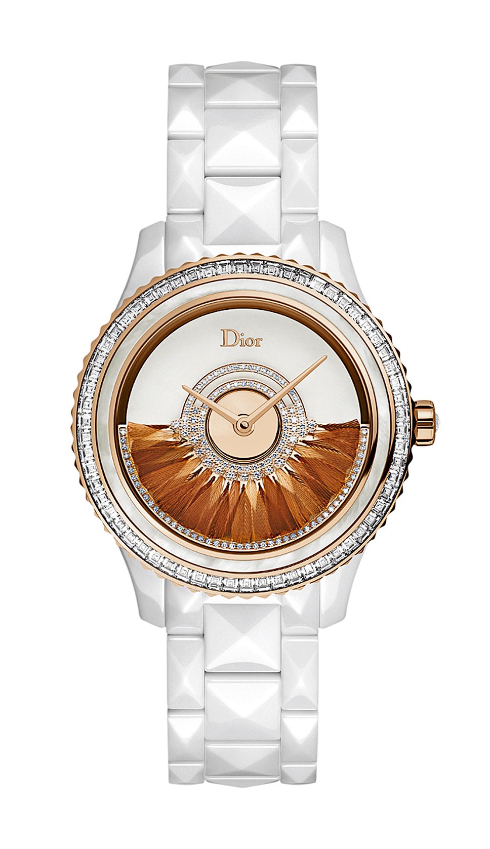 Часы Dior Dior VII Grand Bal Plume Pink Gold & White Ceramic 38 mm