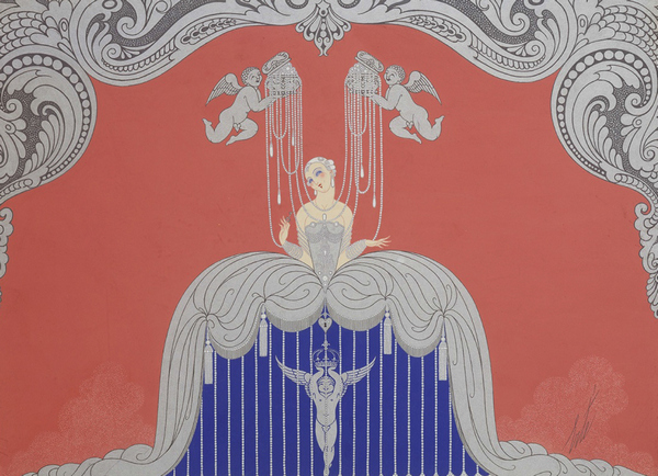 Дизайн костюма для «Триумфа Женщины» («Скандалы» Джорджа Уайта). 1926. Бумага, гуашь 