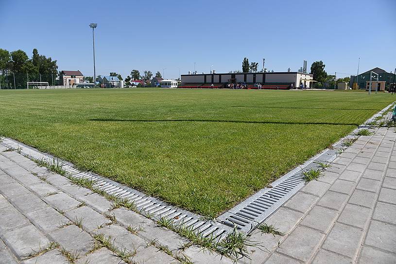Жанровая фотография. Стадион "Локомотив". Футбольное поле.