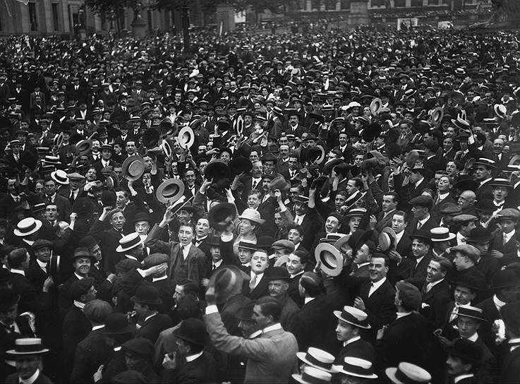 Передовица The Times "Британия вступила в войну", 5 августа 1914 года   