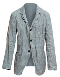 Пиджак из смеси льна, хлопка и металлической нитки (Giorgio Armani, 27 250 руб.)