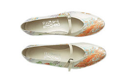 Балетки из кожи и текстиля, Salvatore Ferragamo (11 655 руб.)