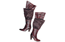 Сапоги из кожи и текстиля, Collection Privee?  (Constellation, 25 900 руб.) 