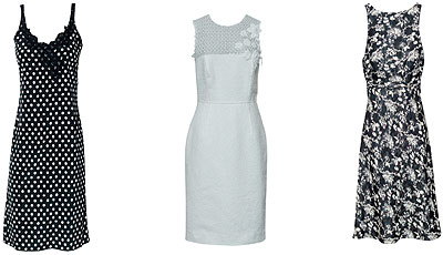 Платье из шелка, Georges Resch ("Крокус сити молл", Guy Laroche, 16 300 руб.) Платье из шерсти, Oscar de la Renta (Aizel, 81 800 руб.) Платье из шелка, Alessandro dell'Acqua ("Крокус сити молл", 18 180 руб.)
