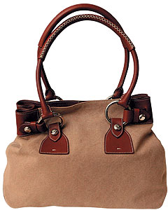 Сумка из кожи и текстиля, Jil Sander (James, 25 875 руб.)