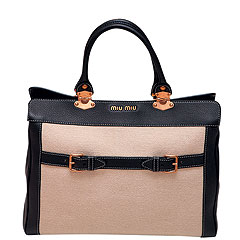 Сумка из кожи и текстиля,  Miu Miu (ЦУМ, c учетом скидки 30% – 20 970 руб.) 