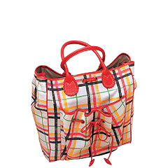 Сумка из кожи и текстиля,  Burberry (Burberry, с учетом скидки 50% – 9660 руб.) 