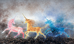 Василий Ситников. "Единороги", 1985 год. MacDougall`s, эстимейт £8-12 тыс.