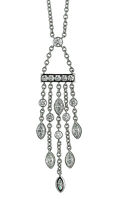 Подвеска Tiffany & Co. , белое золото, бриллианты
