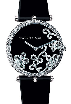 Van Cleef & Arpels (белое золото, бриллианты, черная эмаль)