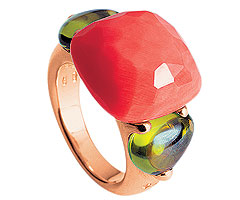 Pomellato (желтое золото, перидоты, коралл)