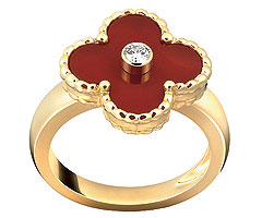 Van Cleef & Arpels (желтое золото, белые бриллианты)