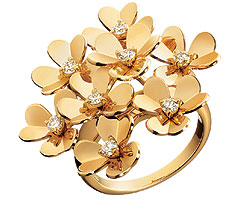 Van Cleef & Arpels (желтое золото, белые бриллианты)