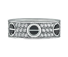 Cartier (белое золото, бриллианты, оникс)