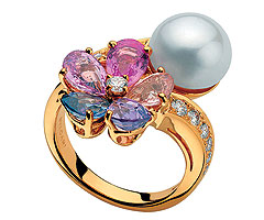 Bvlgari (желтое золото, разноцветные сапфиры, бриллианты, жемчуг)