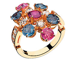 Bvlgari (разноцветные сапфиры, бриллианты, золото)