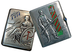 Портсигар серебряный. 1920-е годы. Галерея "Евразия"