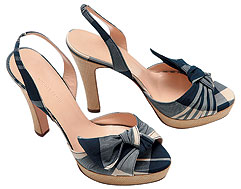 Босоножки из текстиля,  Nicole Farhi Firma, 14 700 руб. 