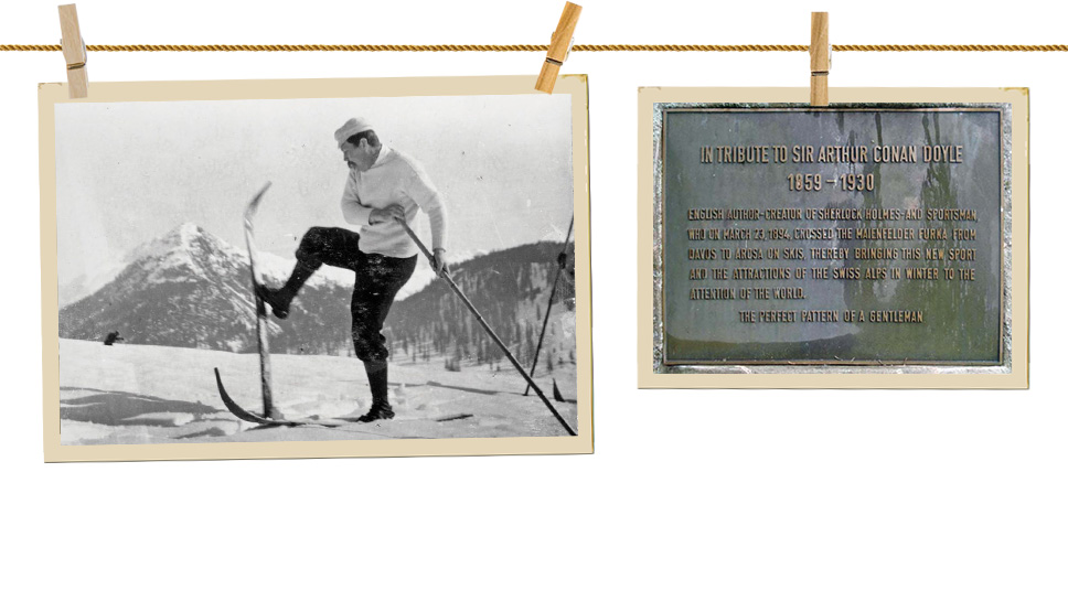 Артур Конан Дойль, 1894 / Мемориальная табличка в Давосе
