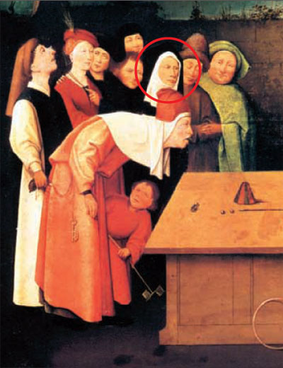 Иероним Босх (1453-1516). "Фокусник" (фрагмент). Сен-Жермен-ан-Ле (Франция), Муниципальный музей