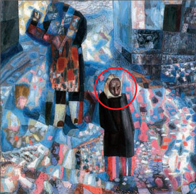 Павел Филонов (1883-1941). "Нарвские ворота" (фрагмент). Санкт-Петербург, Русский музей