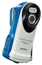 Противоударный и водозащищенный Sony Cyber-shot DSC-U60 и дизайн имеет вполне энергичный