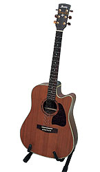  Верхняя часть гитары Ibanez AW15ECE LG из массива клена, а не фанеры. Поэтому стоит она 11,5 тыс. руб.  
