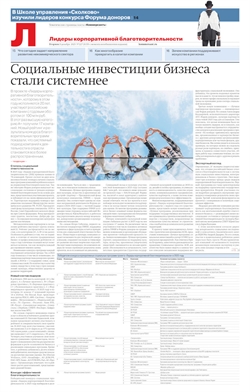 "Лидеры корпоративной благотворительности". Приложение №227 от 09.12.2025