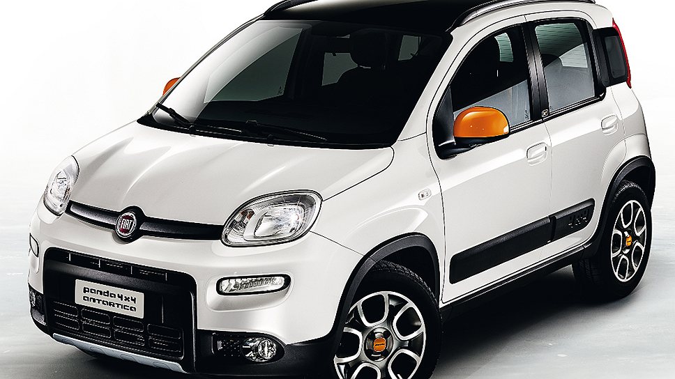 Fiat Panda  Экстравагантная юбилейная Panda носит имя Antarctica, имеет полный привод и контрастную окраску. Дополняют картину 15-дюймовые диски оригинального дизайна, противотуманные фары и заводская тонировка. Выбор двигателей состоит из 85-сильного бензинового мотора либо 75-сильного дизеля.  