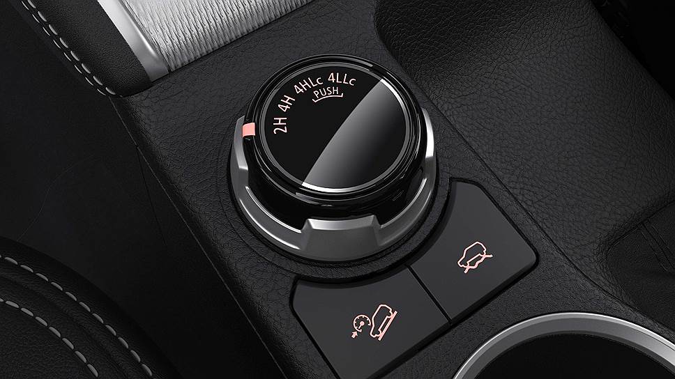 Система полного привода Easy-Select 4WD позволяет легко переключаться между приводом на одну или две оси и предусматривает три режима работы раздаточной коробки: 2H, 4H и 4L. В системе полного привода Super-Select 4WD-II есть еще четвертый режим - 4LLc (полный привод с заблокированным межосевым дифференциалом, понижающая передача).