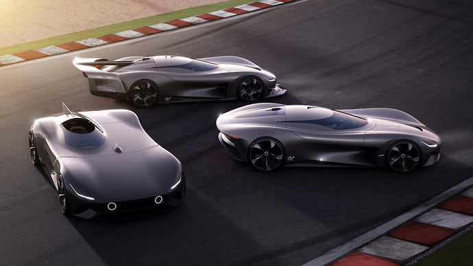 Jaguar показал виртуальный одноместный суперкар Vision GT Roadster
