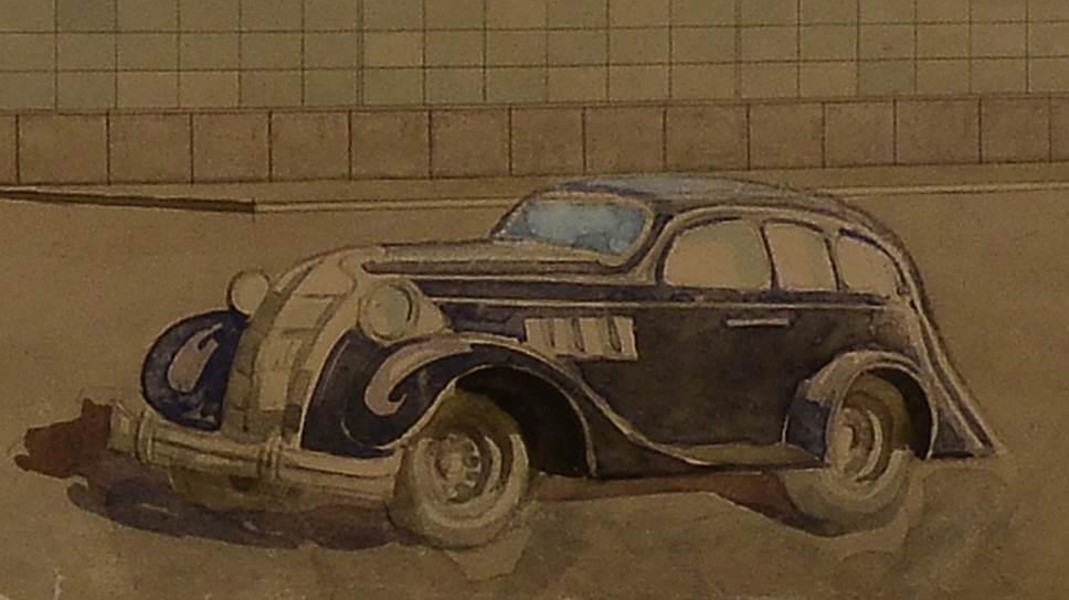 Автомобиль на рисунке — почти точная копия ЗИС-101. Не нарисованы только запасные колеса в нишах передних крыльев и надкапотная эмблема в виде развевающегося красного флага. К художественным недоработкам рисунка можно отнести передние и задние колеса разного диаметра 