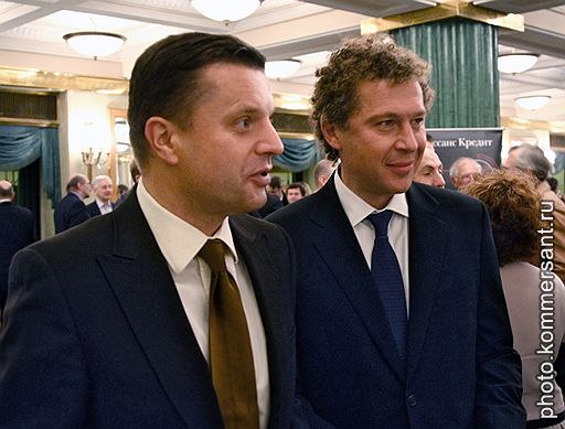 Журналист Леонид Парфенов (слева) и предприниматель Александр Мамут 