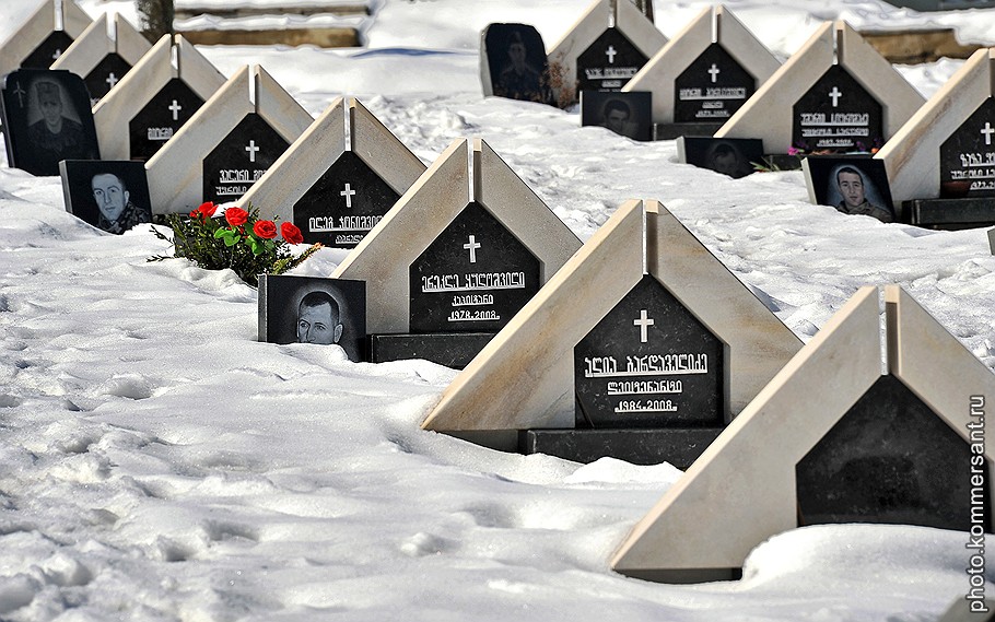 Могилы грузинских солдат, погибших в августе 2008 г. 
