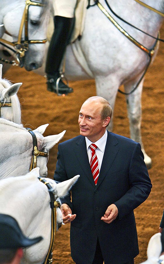 Владимир Путин в ходе визита в Австрию (2007 год) 