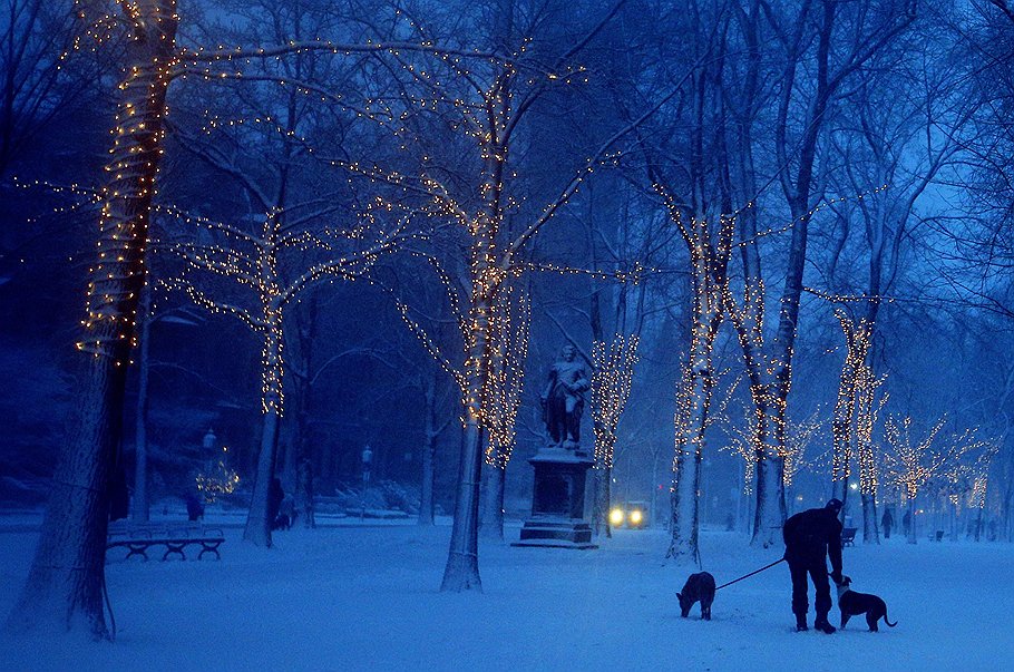 Снег в Массачусетсе 