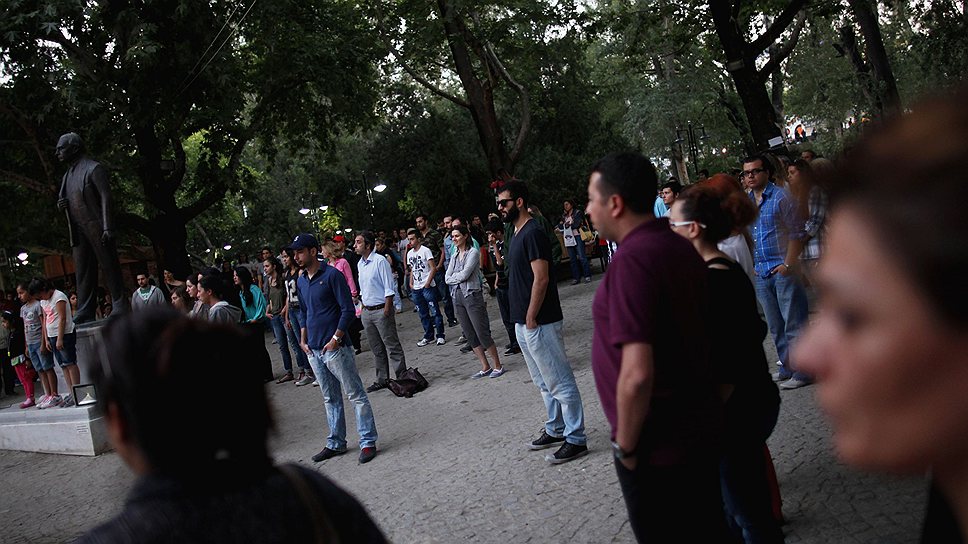 Пикет в одном из парков Анкары  