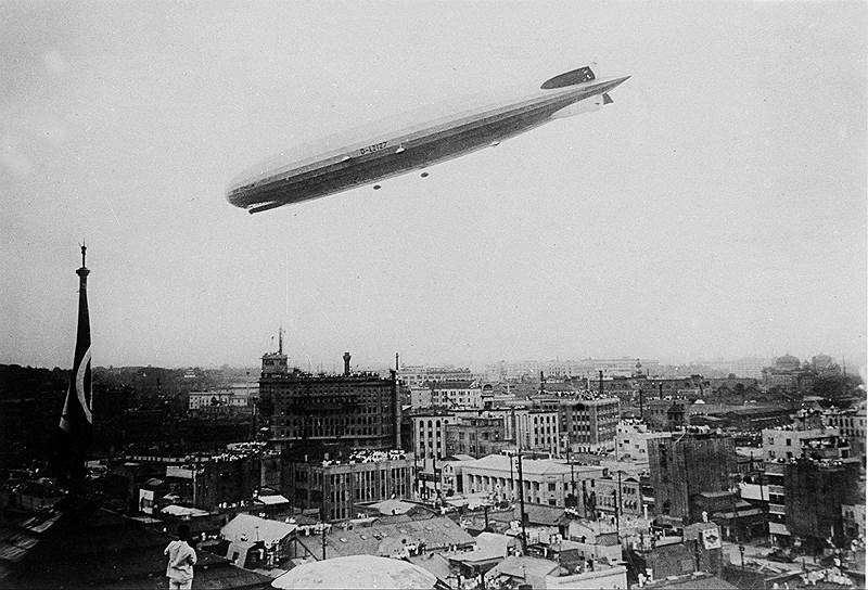 1929 год. Дирижабль «Граф Цеппелин» отправился в первый в истории воздухоплавания кругосветный перелет 