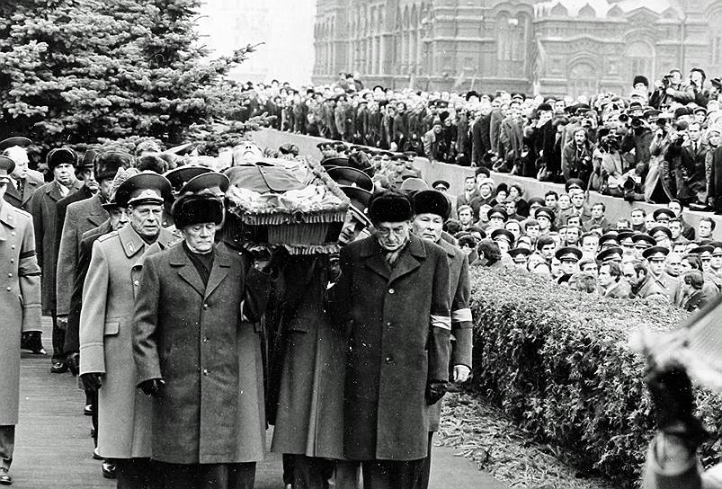 1982 год. Похороны Леонида Брежнева на Красной площади 