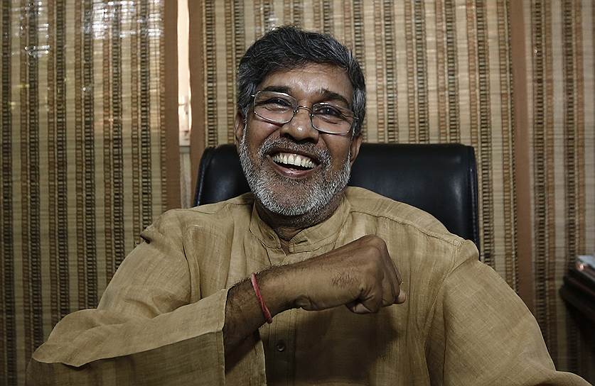 60-летний индиец Кайлаш Сатьяртхи, глава организации Bachpan Bachao Andolan
