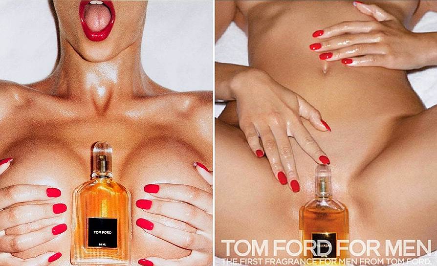 Терри Ричардсон. Рекламная кампания парфюма Tom Ford For Men. 2007 Репутация Терри Ричардсона ужасна: его обвиняют в многочисленных изнасилованиях моделей или, по крайней мере, в принуждении к сексу. Но к нему ничто не липнет — заказы регулярно поступают, книги и выставки случаются часто. Исключительно рисковая рекламная кампания для парфюма Тома Форда была запрещена к публикации в Италии, но в других странах Европы ее удалось отстоять. Главный аргумент — художественность и аудитория (мужские журналы)